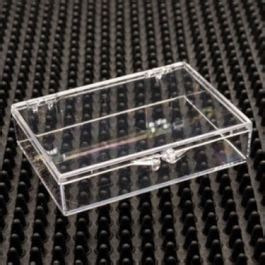 rigid clear hinged plastic boxes